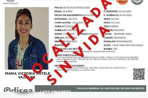 ¡Lamentable! Localizan sin vida a María Victoria, desaparecida en Axapusco